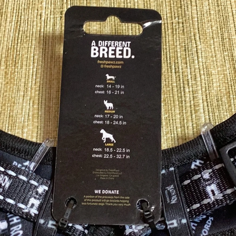 New Fresh Pawz Death Row Records Adjustable Dog Harness size small